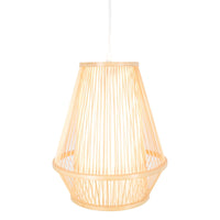 Natural Woven Bamboo Empire Pendant Lamp Hanging Light Bell Shade Boho Tropical