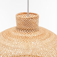 Natural Hand Woven Bamboo Dome Pendant Lamp Hanging Light Rattan Style