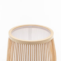 Natural Woven Bamboo Cylinder Table Lamp Light Shade Boho Tropical Coastal