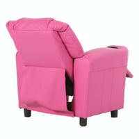 Oliver Kids Recliner Chair Sofa Children Lounge Couch PU Armchair - Pink