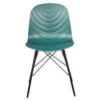 Set of 2 Modern Republica Dining Chair Living Office Furniture Seat Scandi - Dark Green