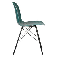 Set of 4 Modern Republica Dining Chair Office Furniture Seat Scandi Dark Green