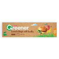 Multix Pk10 Greener Lunch Bags With Handles Degradable 20Cm X 25Cm