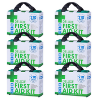 6x 210PCS EMERGENCY FIRST AID KIT Medical Travel Set Workplace Office ARTG BULK