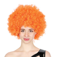 DELUXE AFRO WIG Curly Hair Costume Party Fancy Disco Circus 70s 80s Dress Up - Orange