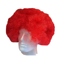 DELUXE AFRO WIG Curly Hair Costume Party Fancy Disco Circus 70s 80s Dress Up - Red