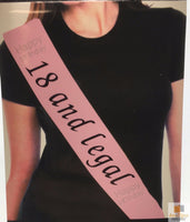 Hen's Night Bridal Sash Bride Happy Birthday 18th 21st Party Night Girls