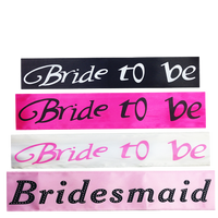 HEN'S NIGHT SASH Party Girls Wedding Bridesmaid Bridal Bride To Be Satin Sashes - Mother Of The Bride (Light Pink)