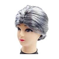 GRANDMA WIG Grey Hair Old Lady Granny Fancy Dress Costume Party Grand Mother