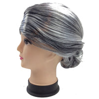 GRANDMA WIG Grey Hair Old Lady Granny Fancy Dress Costume Party Grand Mother