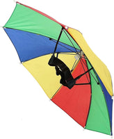 RAINBOW UMBRELLA HAT Rain Novelty Cap Costume Outdoor Camping Beach Fishing