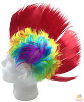 Rainbow MOHAWK WIG 70s 80s Rock Punk Hair Costume Mohican Rooster Wig Fancy