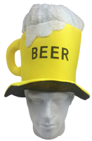 BEER HAT Drinking Mug Party Costume Accessory Fancy Dress Cap Halloween Unisex