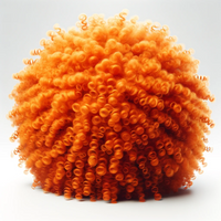 Jannik Sinner Inspired Wig Curly Afro Party Costume Tennis Dress Up - Orange