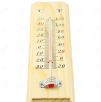 27cm WOODEN THERMOMETER Indoor Outdoor Glass Wall Hanging Room Sensor Jumbo