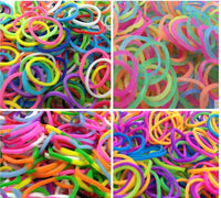 4800 LOOM BANDS Rubber Refill Kit DIY Magical Bracelet 192 S Clips 16 Hooks BULK - Mystery Pack (Assorted Colours)