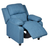 Set of 4 Erika Blue Kids Recliner Sofa Chair Blue Lounge Couch Armchair Childrens