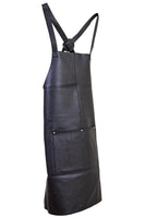 Pierre Cardin Professional Leather Apron Butcher Woodwork Hairdressing Barber Chef - Black