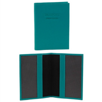 Pierre Cardin Slim Leather Passport Wallet Holder RFID Case Cover - Turquoise