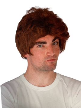 Mens Car Salesman Wig Party Costume Dress Up Fancy - Brown
