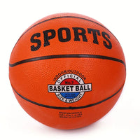 Classic Rubber Basketball Training Standard Size - Black/Orange