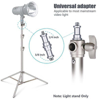 3Pcs 260cm Heavy Duty Stainless Steel Light Stand for Photo and Video