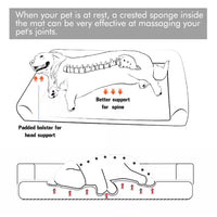 Large PawfectFriend Orthopedic Dog Bed 3-Side Comfort Bolster Padded Calming Mattress Bed with Removable Cover