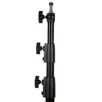 Hridz 2.8m Stainless Steel Light Stand Black Colour Heavy Duty with 1/4" to 3/8" Spigot