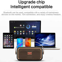 Retro Smart Wireless Speaker Portable for Desktop PC With High-Quality Stereo Hifi Sound