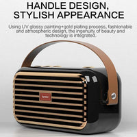 Retro Smart Wireless Speaker Portable for Desktop PC With High-Quality Stereo Hifi Sound