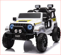 12V Kids Electric Ride On Jeep – White