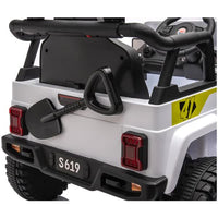 12V Kids Electric Ride On Jeep – White