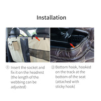 Ondoing Pet Dog Barrier Car Back Seat Fence Isolation Divider Net Safety Mesh Guard Kids-beige