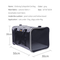 Ondoing Foldable Pet Carrier Bag Cat Dog Soft Crate Cage Kennel Tent Travel Portable Car
