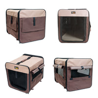 Pet Carrier Bag Soft Dog Crate Cage Kennel Tent House Foldable Portable Car Bed Grey 46x38x41CM