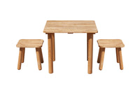 Classic Square table and 2 stools