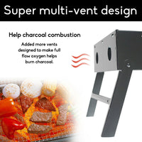 Outdoor Camping Portable & Foldable Charcoal BBQ Grill Hibachi Picnic Barbecue