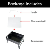 Outdoor Camping Portable & Foldable Charcoal BBQ Grill Hibachi Picnic Barbecue