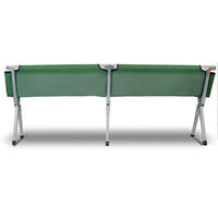 Camping Bed Folding Stretcher Light Weight w/ Carry Bag Camp Portable - green