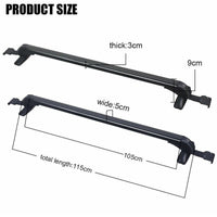 115cm Universal Car Roof Racks Carrier Adjustable Cross Bars Aluminium Alloy Lockable