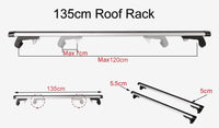 135CM Universal Adjustable Aluminum Alloy Car Roof Rack Cross Bars Carrier Lock