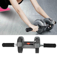 Exercise Wheel Double AB Roller Abs Abdominal Workout Fitness Gym with Knee Pad