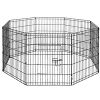 24" 8 Panel Pet Dog Playpen Puppy Exercise Cage Enclosure Fence Play Pen