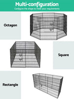 30" 8 Panel Pet Dog Playpen Puppy Exercise Cage Enclosure Fence Play Pen