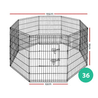 36" 8 Panel Pet Dog Playpen Puppy Exercise Cage Enclosure Fence Play Pen