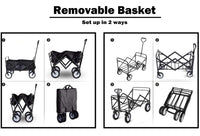 Foldable Collapsible Wagon Cart Garden Beach Outdoor Shopping Trolley Fishing Camping