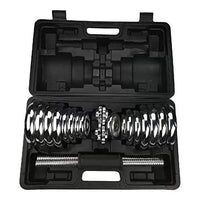 30KG Chrome Dumbbell Set Weight Dumbbells Home Gym Training Fitness BarBell Case