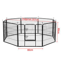 Extra Heavy Duty 8 Panel Pet Playpen Dog Cage Puppy Exercise Crate Enclosure Rabbit Fence