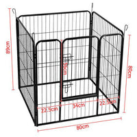 Extra Heavy Duty 8 Panel Pet Playpen Dog Cage Puppy Exercise Crate Enclosure Rabbit Fence