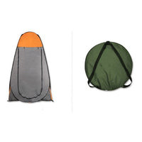 Pop Up Portable Privacy Shower room Tent &20L Outdoor Camping Water Bag Camp Set - orange